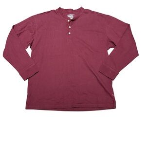 Levi's Men's XL Maroon Long Sleeve Henley Shirt